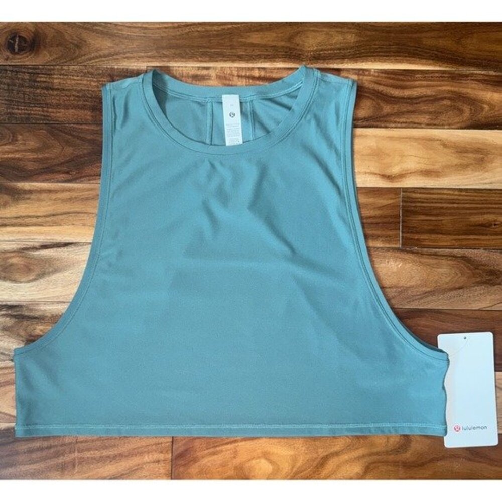 Lululemon Muscle Love Crop Tank Tough Tidewater Teal Size 6 NWT